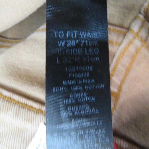 ASOS Men's Tan Brown Jeans Size W 28 L 32 - Picture 5 of 5